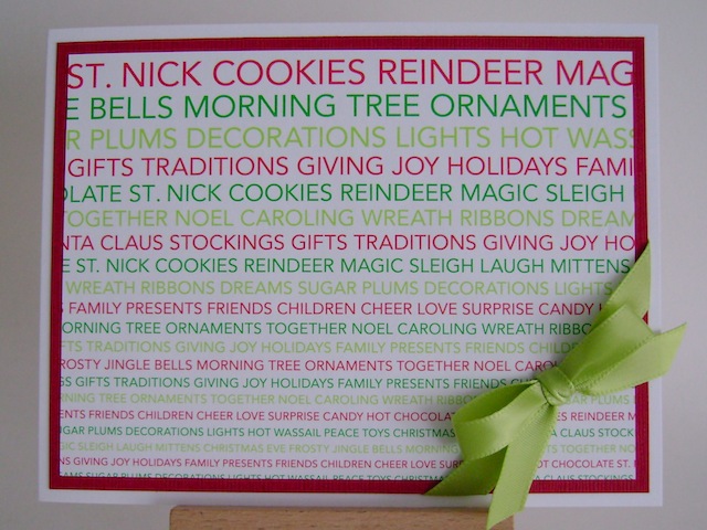 IC christmas text red and green