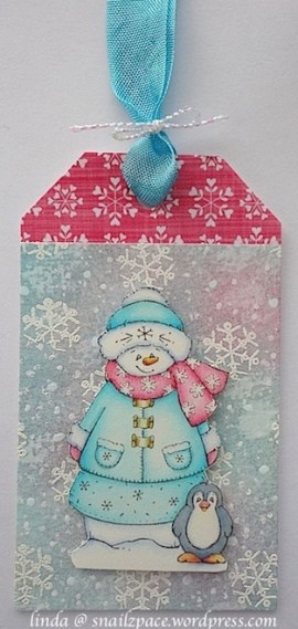 cuddly buddly snow family tag