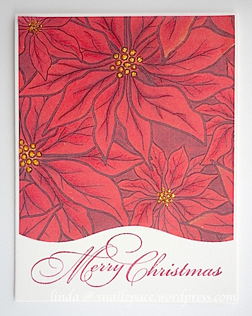 copyright linda @ snailzpace.wordpress.com magenta poinsettia paper