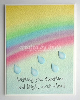 copyright linda @ snailzpace.wordpress.com rainbow card