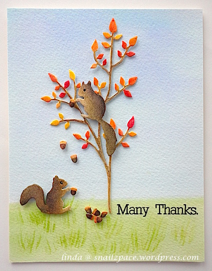 copyright linda @ snailzpace.wordpress.com. impression obsession squirrels