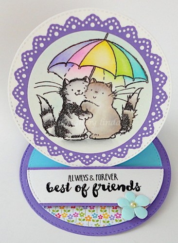 Penny Black kitties umbrella copyright linda snailzpace.com-1