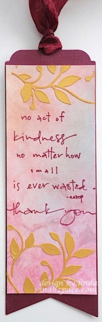 thank you bookmark copyright linda snailzpace.com