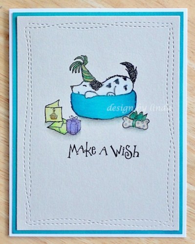 birthday card with spotted dog