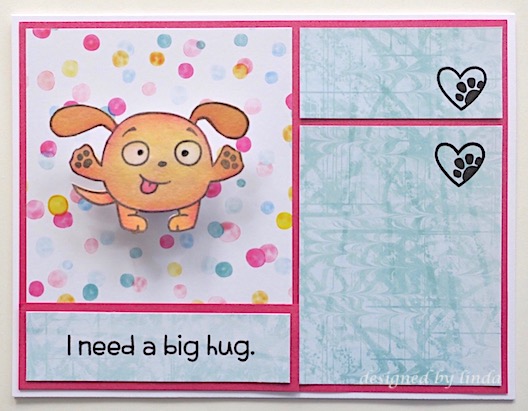 puppy hug card copyright linda snailzpace.com