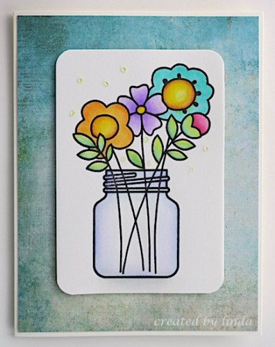 floral bouquet card copyright linda snailzpace.com