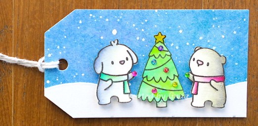 critter christmas tag