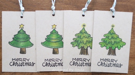 christmas greenery tags copyright linda snailzpace.com