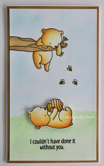 bears, honey and bees card