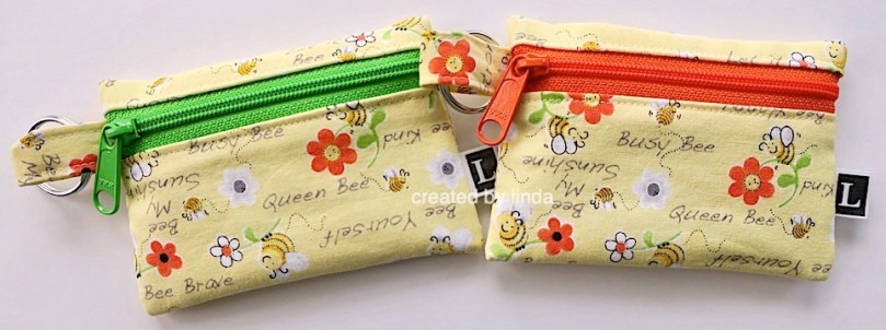 bee coin pouches copyright Linda snailzpace.com